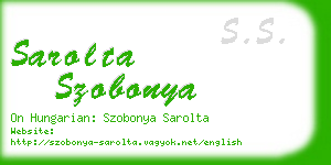 sarolta szobonya business card